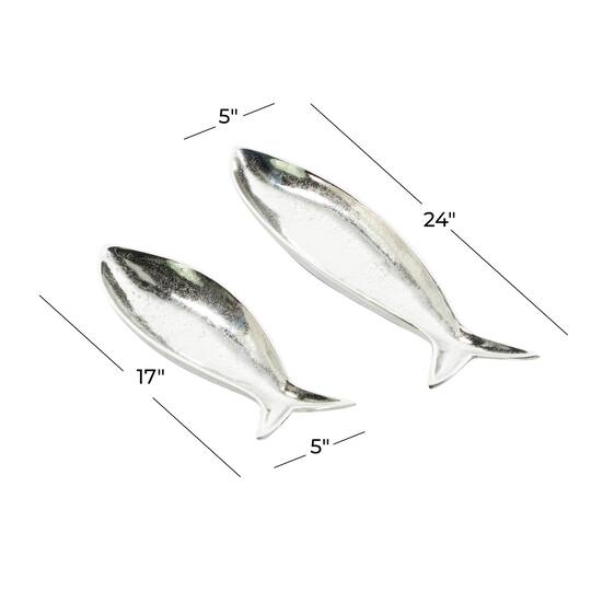 CosmoLiving by Cosmopolitan Aluminum Fish Tray Set